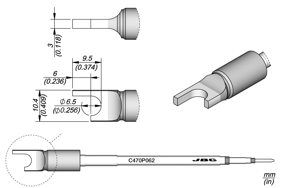 C470P062 - RF Pin / Connector Cartridge Ø 6.5